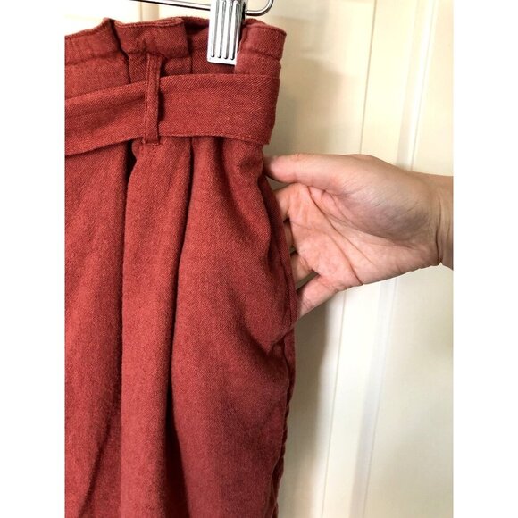 Hollister Rust Mini Skirt with Button Detail - Picture 4 of 9